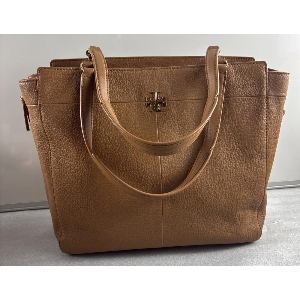 TORY BURCH Ivy Side-Zip Expandable Leather Tote